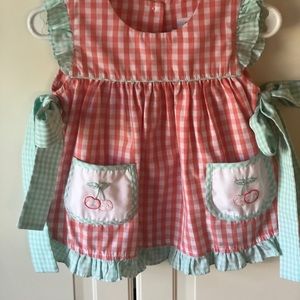 Shrimp and Grits kids cherry bloomer set